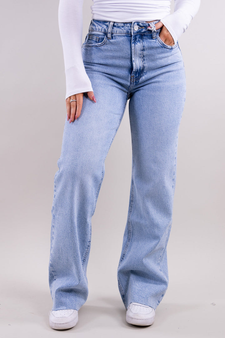 Robin Sparkling Wide Leg Jeans - Stretch