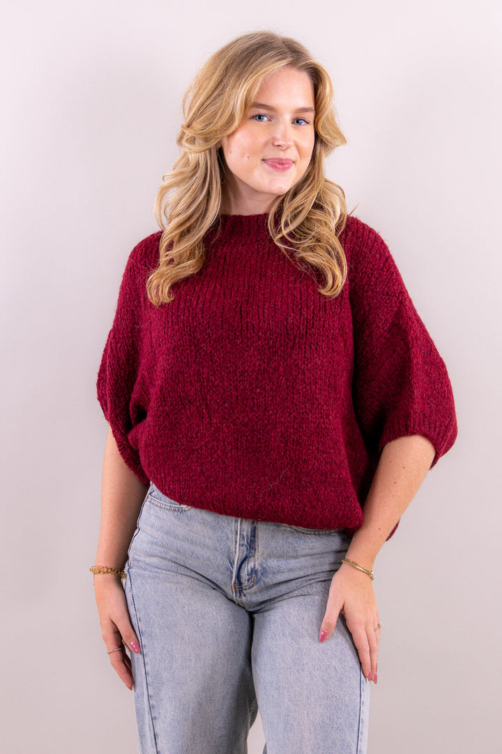 Leah’s Kurzarm-Strickpullover