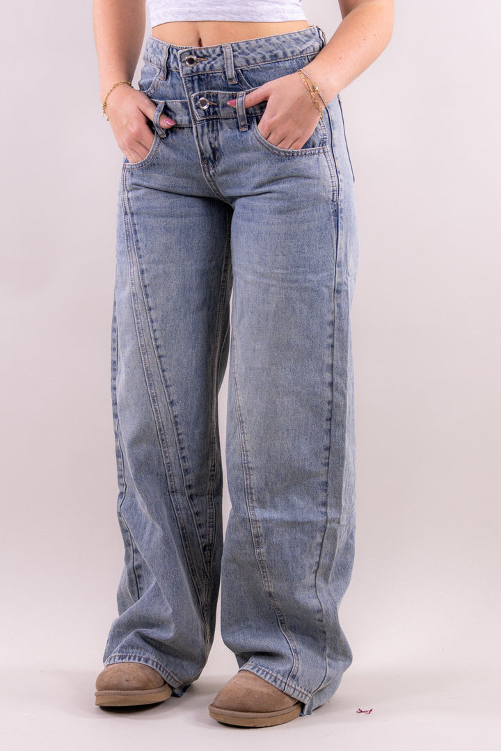 Joy double jeans - mid blue