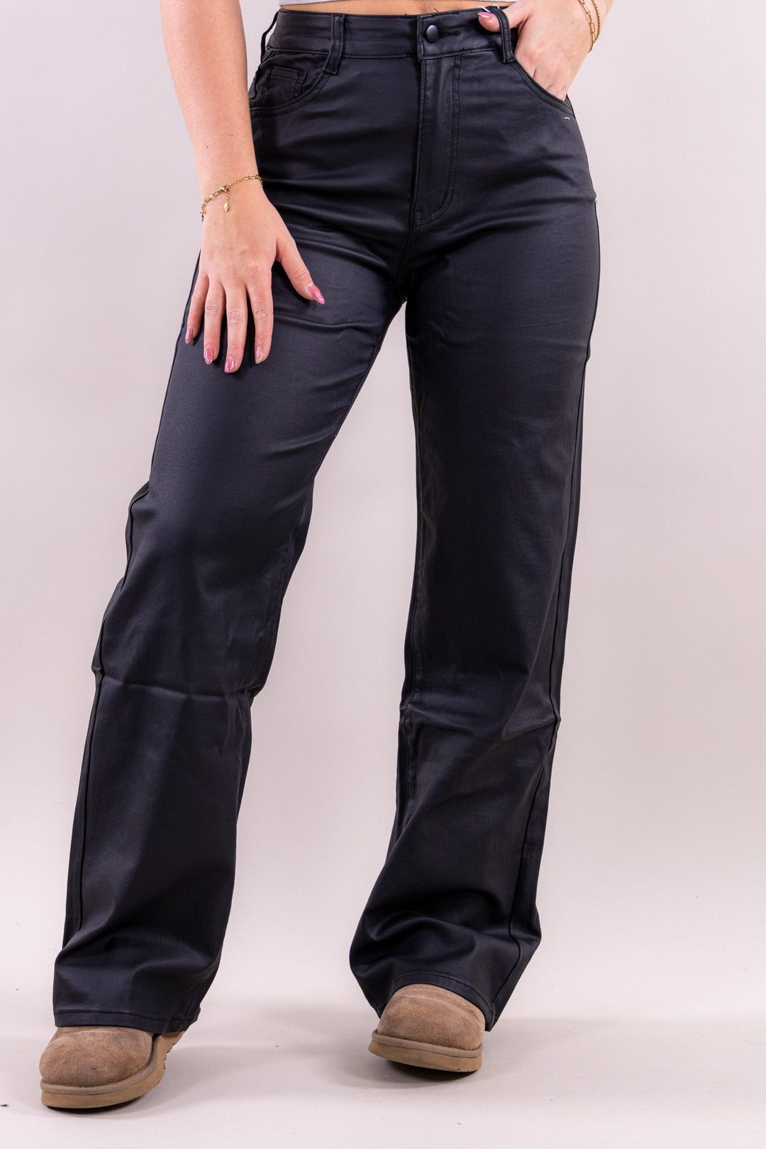 Madison leather jeans