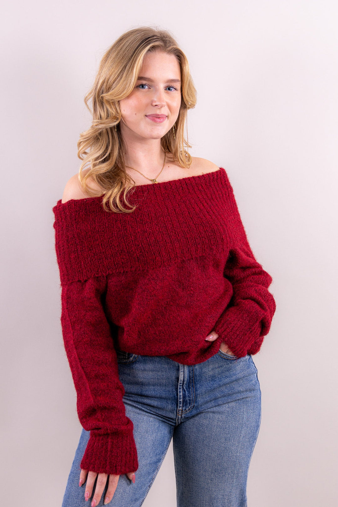 Nela off shoulder knit