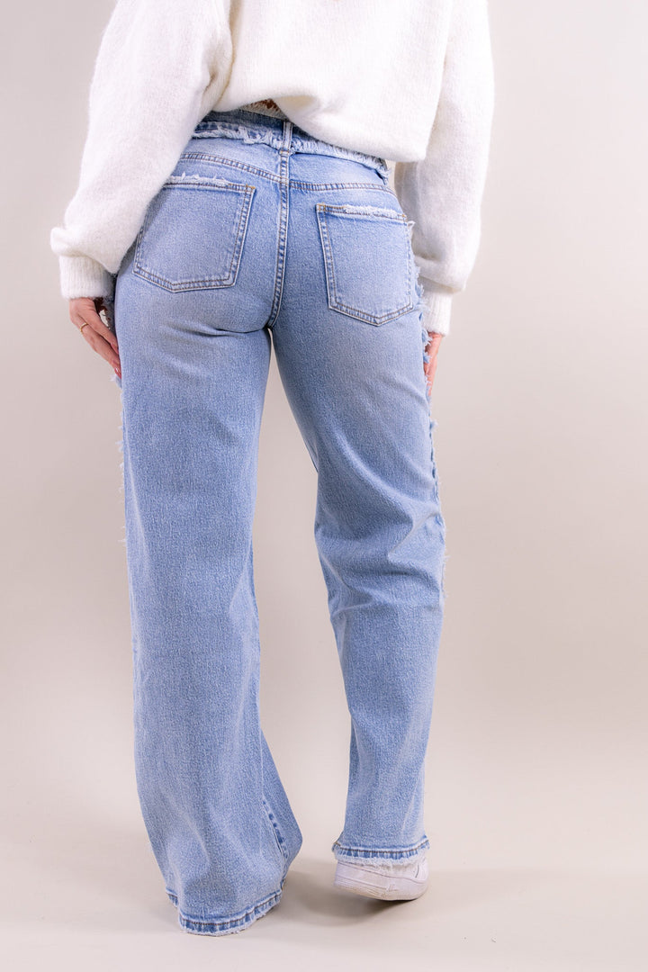 Mia Wide Leg Jeans - Stretch